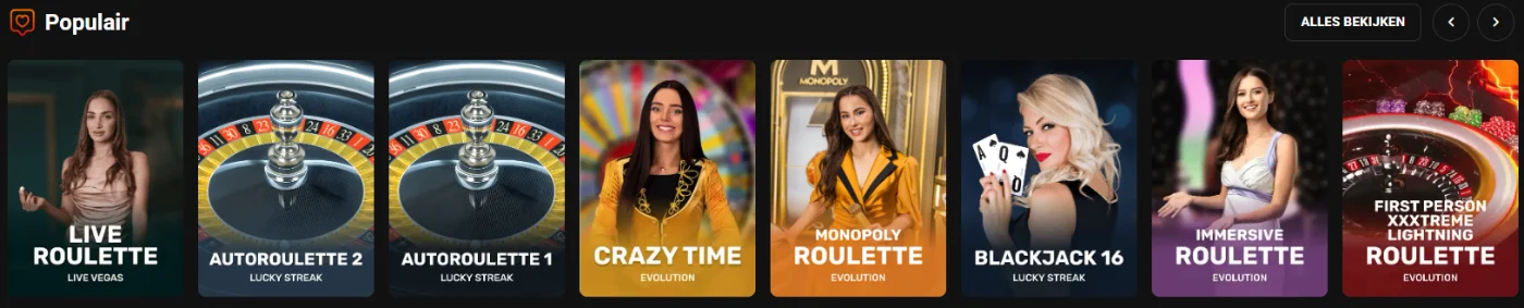 Hadesbet Casino populaire live casino games Hadesbet Casino populaire live casino spellen met roulette, blackjack, Crazy Time en andere tafels
